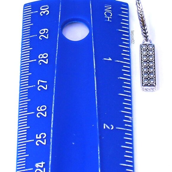 John Hardy JAI Kalahari Textured Leverback Sterling Silver Earrings 1-3/8" NIB - Picture 8 of 14